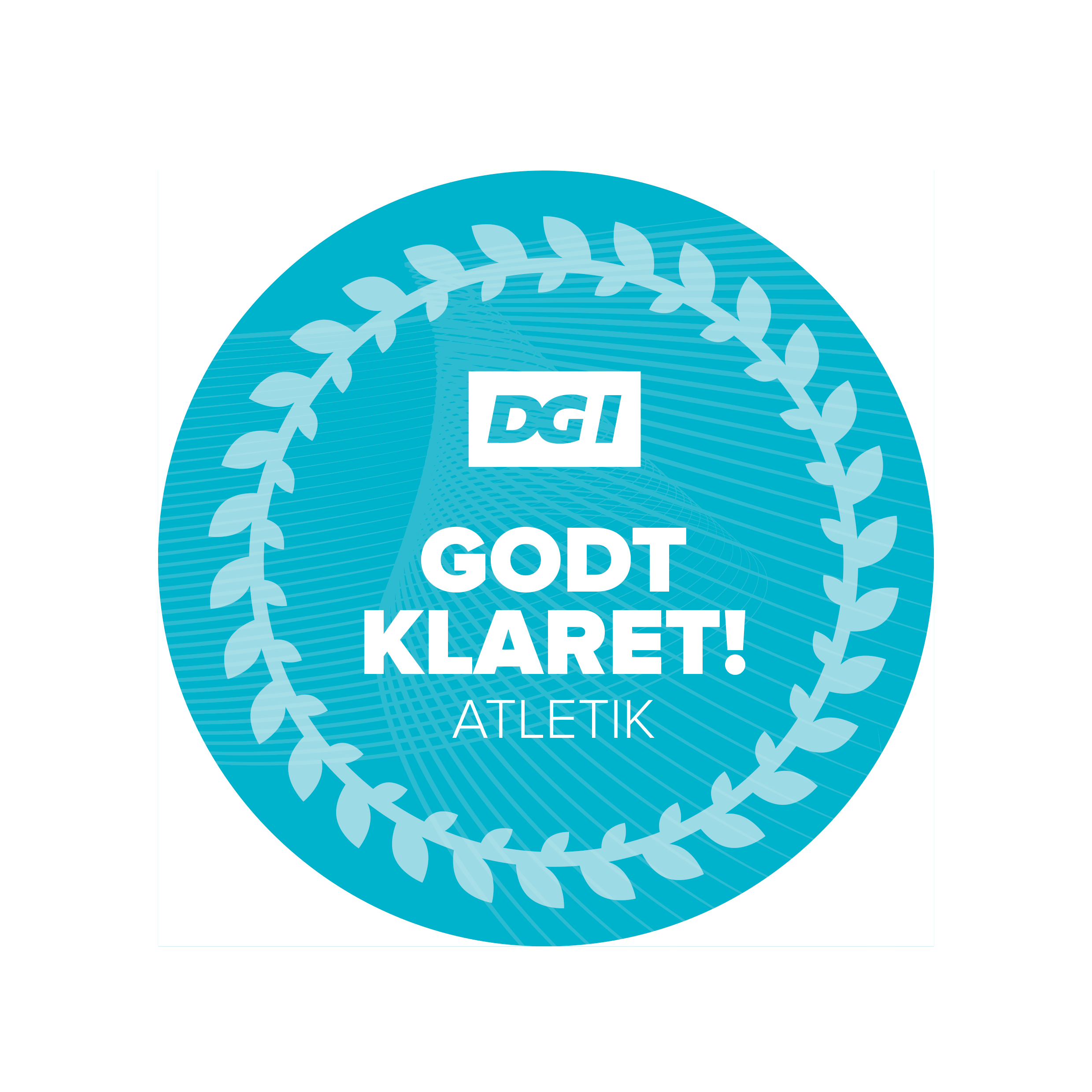 05211 Atletik Godt Klaret Blå Klistermærke