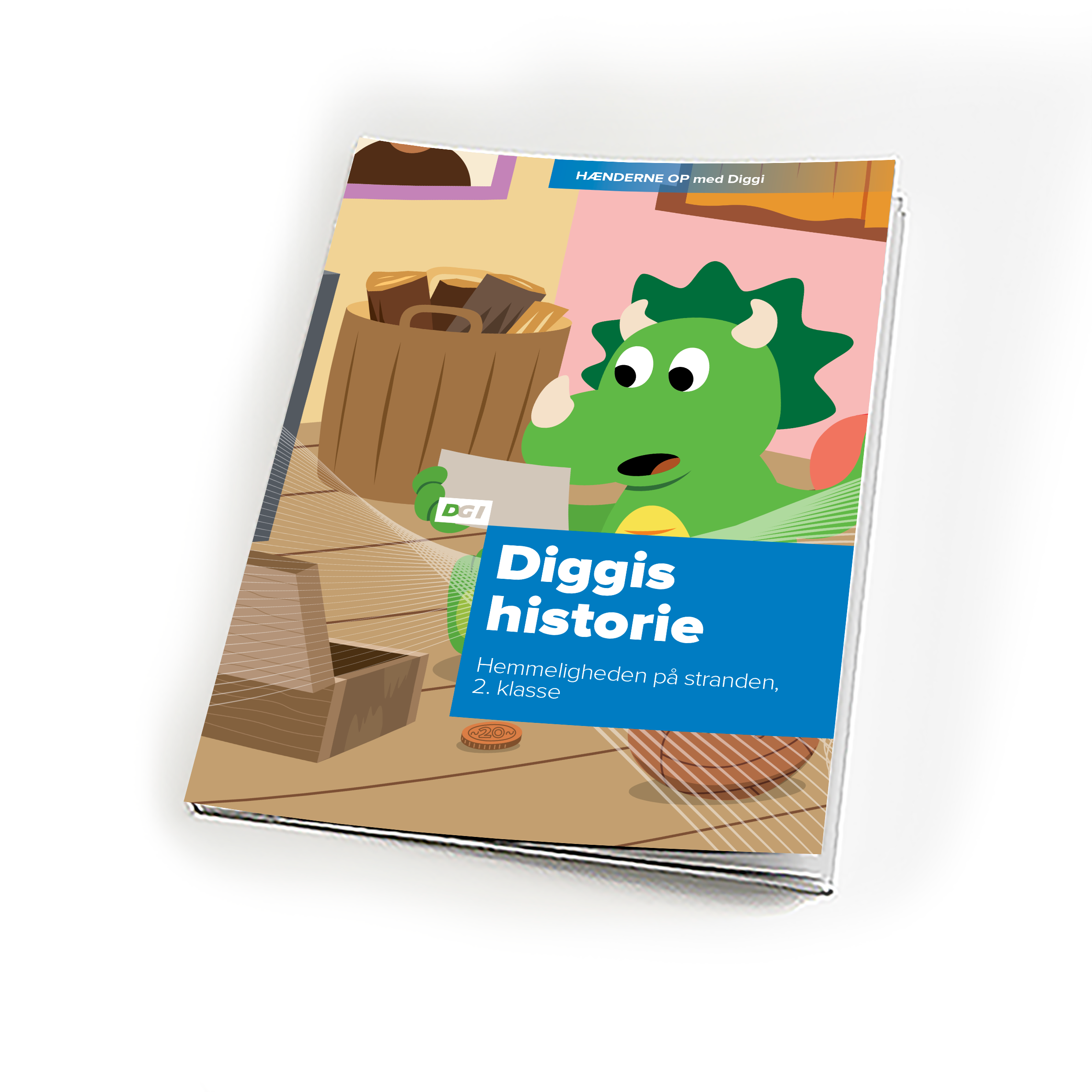 65300 (60769) HÆNDERNE OP Med Diggi Hemmeligheden På Stranden (2. Klasse) Diggis Historie A4