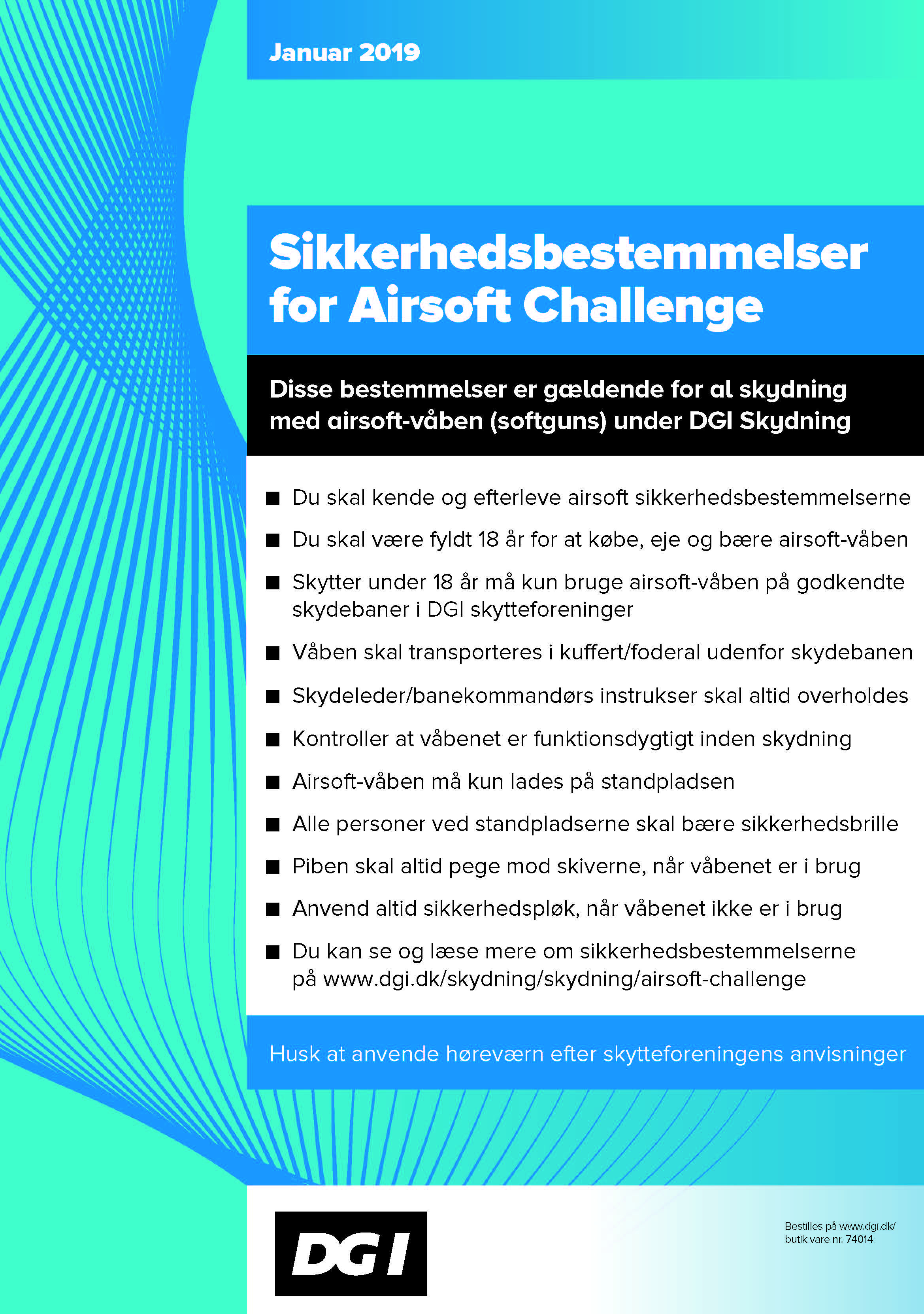 74014 (31508) Sikkerhedsplakat Airsoft Skydning A3 2019 Side 1