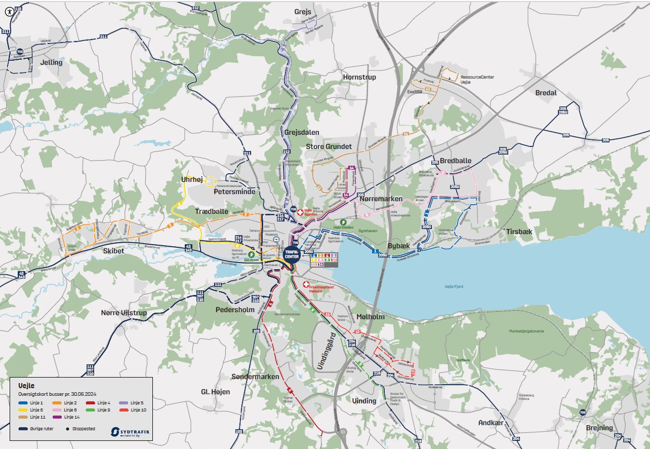 Sydtrafiks Kort Over Bybusser