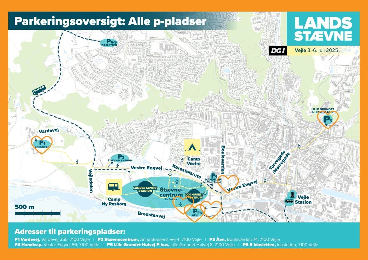 Parkeringsoversigt Markering Af Frivilligparkering Til Hjemmeside